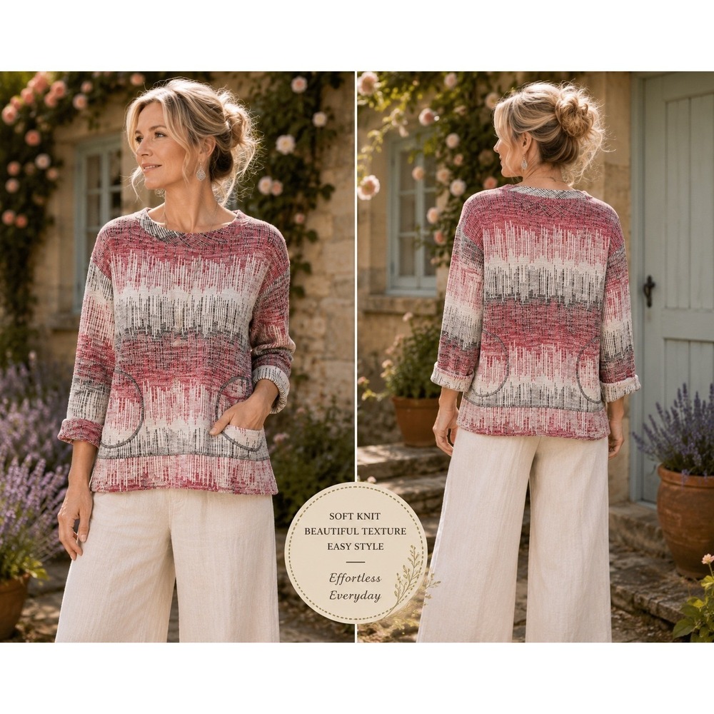 Anthropologie Postmark Etched Sunset Modern Chic Minimalist Texture Boxy Top XS